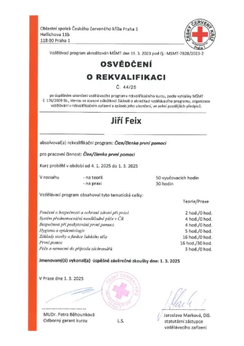 Rekvalifikace — první pomoc